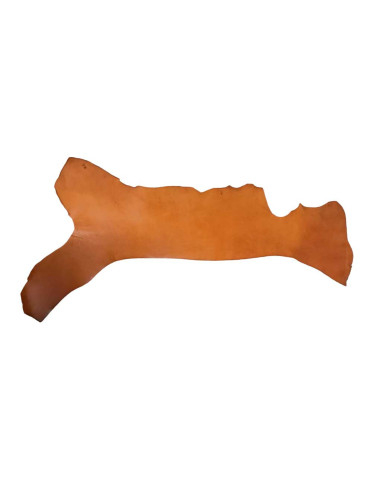 Hazel-Colored Smoothed Cowhide Skirt