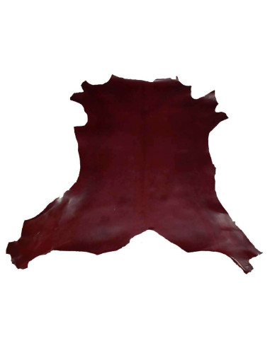 CHERRY-COLORED OILED CALF SKIN