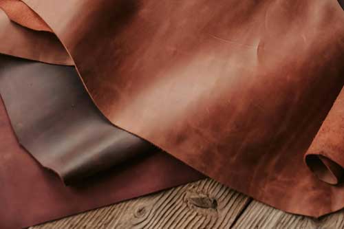 leather with vegetable tanning